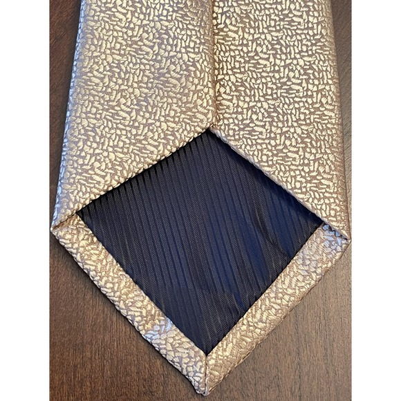 Hi Tie, Gold, Hand Made, 100% Silk, Men’s Neck Tie - Picture 2 of 11